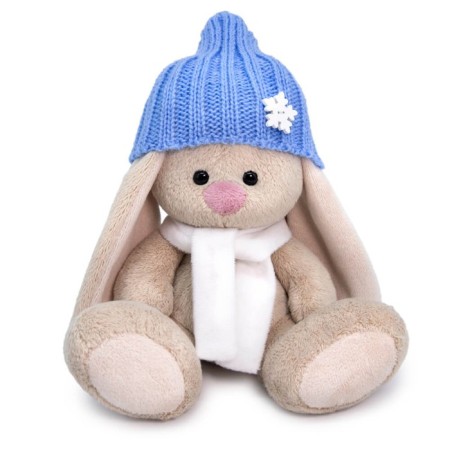Soft toy "Bunny mi in a blue hat", 15 cm