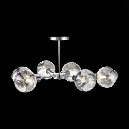 Ceiling EVOLUCE lamp. Sle155102-06. Gentore. 6x60 watts, E14, 65x65x35.5 cm, chromium color-18