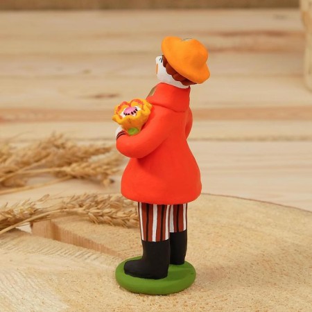 Dymkovo toy "Man with a gift", mix-5