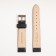 Watch strap, male, 18 mm, harness 75 mm, larynx 115 mm, genuine leather, black