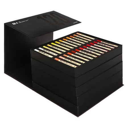 Oil pastel, in a paper holder, in a cardboard box, 120 colors-2