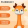 A rattle with a teether "deer", color orange