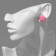 Earrings plastic "Caramel" star, pink color