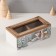 Casket Wood 2 divisions "Deer at the snowy house" 9.2x18x7 cm