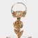 Floor - square fruit "Fenses", 2 tiers, d = 18/29 cm, height 49 cm, glass
