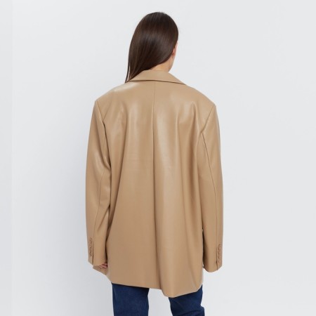Women's jacket (eco-leather) minku: eco leather, beige color, size 42-44-7