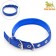 Collar "Comfort" Combined (polyester, artificial leather), 45 x 2 cm, Osh 30-39 cm, blue 609