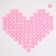 Plastic sores are decorative, set of 100 pcs., Size 1 pc. - 2 × 2 cm, pink color
