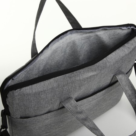Lighting laptop bag, external pocket, gray color-3