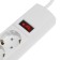 Network filter Unit, 5 nests, 3 m, 15 a, 3000 W, with salary, white
