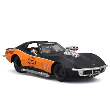 MASTO DIE-CAST Harley-Davidson 1970 Corvette, 1:24, Black-Orange color-8