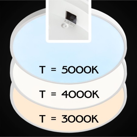 Lamp of the Citilux “BASIC” CL738320V, 40x40x2.5 cm, 1x32W, LED, white color-3
