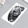 Tattoo on the body Black "Wolf and Knight" 21x11.5 cm