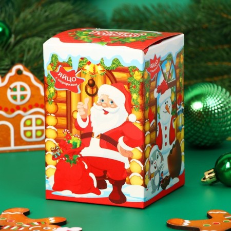 New Year. Chocolate egg "Happy New Year!", In the box, 90 g-2