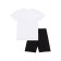 Set for a boy: T -shirt, shorts and bag, height 128 cm