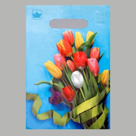 Tulip package, polyethylene with a cut pen, 30 μm, 20 x 30 cm