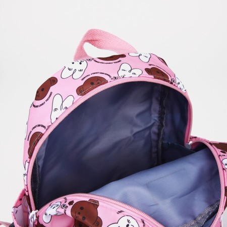 Baby backpack on lightning, 3 outer pockets, pink color-7