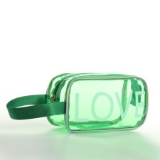 PVC cosmetic bag, 22*7.5*12, lightning department PL54, green