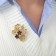 Blash "Flowers" buttercups, purple color in gold