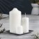 Square Plate Summary of Metal for one candle, 12.6x1.3 cm, silver