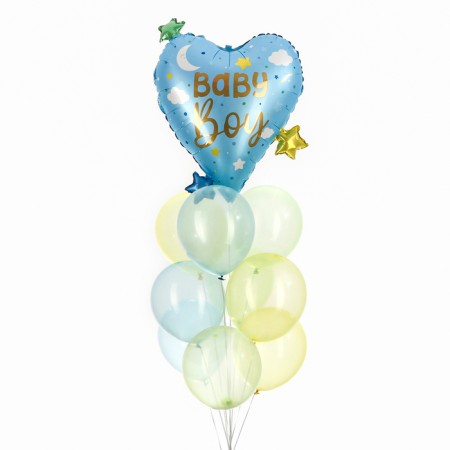 A set of balls "Baby Boy", latex, foil, 10 pcs.-1