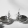 Earrings Metal "Caribbean" rectangular, silver color