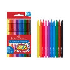Fasters 10 colors Faber-Castell Grip 1553 Three-sided case with massage checkers, shock-resistant tip
