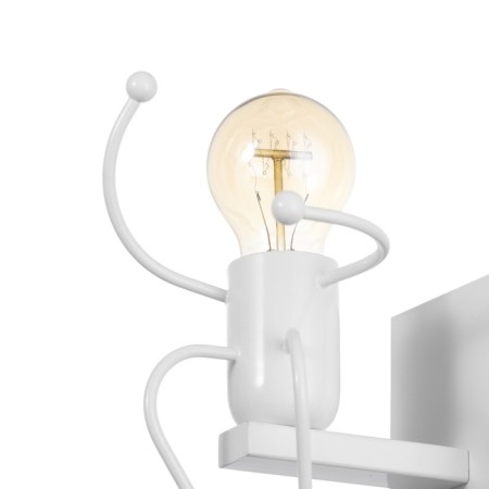 Sconces "man" E27 40W white 11x20x17 cm-5