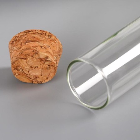 Decor for creativity Glass "A tube with a cork" 35 ml 12x2x2 cm-2