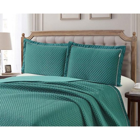 A set with a veil "Molly", size 230x250 cm, 50x70 cm - 2 pcs, color malachite-1