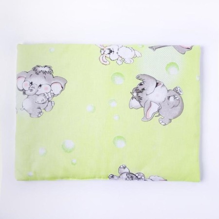 Pillow, size 30x40 cm, calico, synthetic winterizer, color green, stuffing mix 214