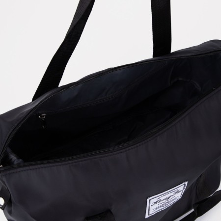 Sports bag with lightning, with an increase, external pocket, black color-3
