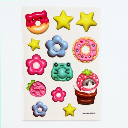 Grivistan notebook children's “Kitik”, 10 sheets, sheet of stickers, Stikhel, A6-6