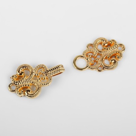 Decorative fastener, 4.5 × 1.5 cm, gold color-1