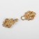 Decorative fastener, 4.5 × 1.5 cm, gold color