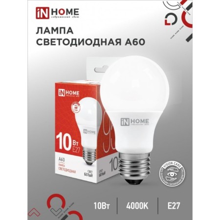 LED lamp In Home LED-A60-VC, E27, 10 W, 230 V, 4000 K, 950 lm