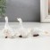 Polystone souvenir "White geese on a walk" set of 3 pcs 5.4x5x4 cm