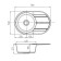 Kitchen sink "Amir", gray color