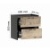 Cleat cabinet with 2 Denver drawers, 500x360x500, graphite/oak grunge