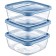 A set of food containers Hobbylife Trend, 1.5 l, 3 pcs, color mix
