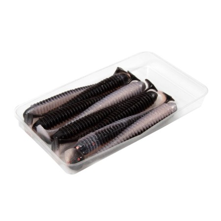 Vibro-tail Yaman Pro Betta, 5.1 cm, color #34-Black Red Flake/Pearl, packaging 8 pcs.-3