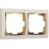 Frame for 2 posts WL03-FRAME-02-VORY-GD, color gold, ivory