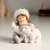Polystone souvenir "Baby and her white teddy bear" 7.5x5x88 cm