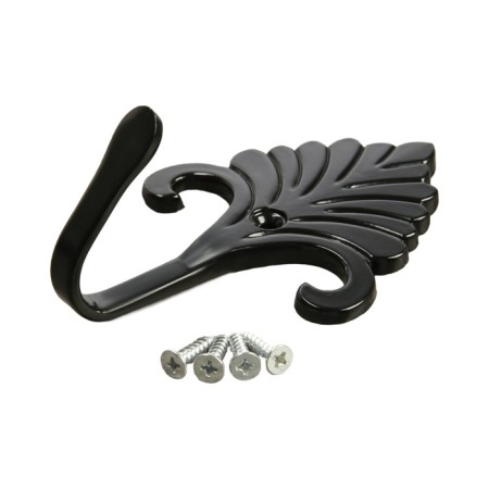 One -rod hook for curtains Cappio KC111, black color, 2 pcs-4
