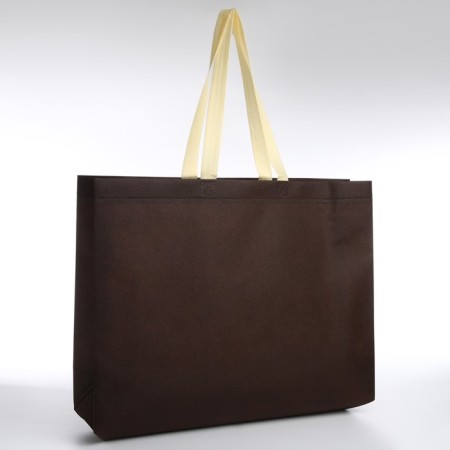 Bag beach without fasteners, brown color