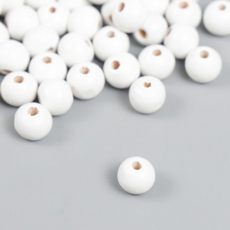 Beads for creativity tree "White" D-0.8 cm, set of 20 g