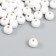 Beads for creativity tree "White" D-0.8 cm, set of 20 g