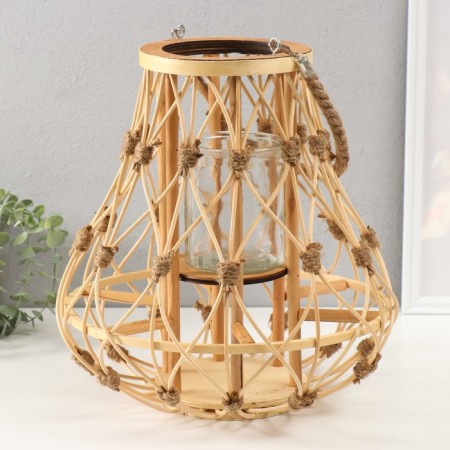 Climbing tree on 1 candle "vine with nodules" natural 16x33x35 cm-1