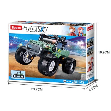Designer SUV "Bigfoot" Sluban city, 155 details, 6+-4
