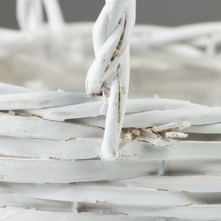 A set of baskets, 31 x 20 x 17/28 cm, 23 x 16 x 14/22 cm, 2 pcs, white, willow-4